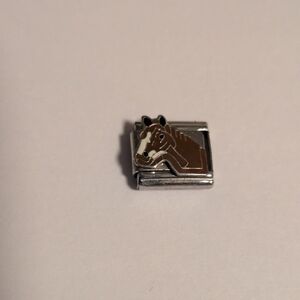 Horse Italian Link Stainless Steel Charm for Nomination Style Bracelet